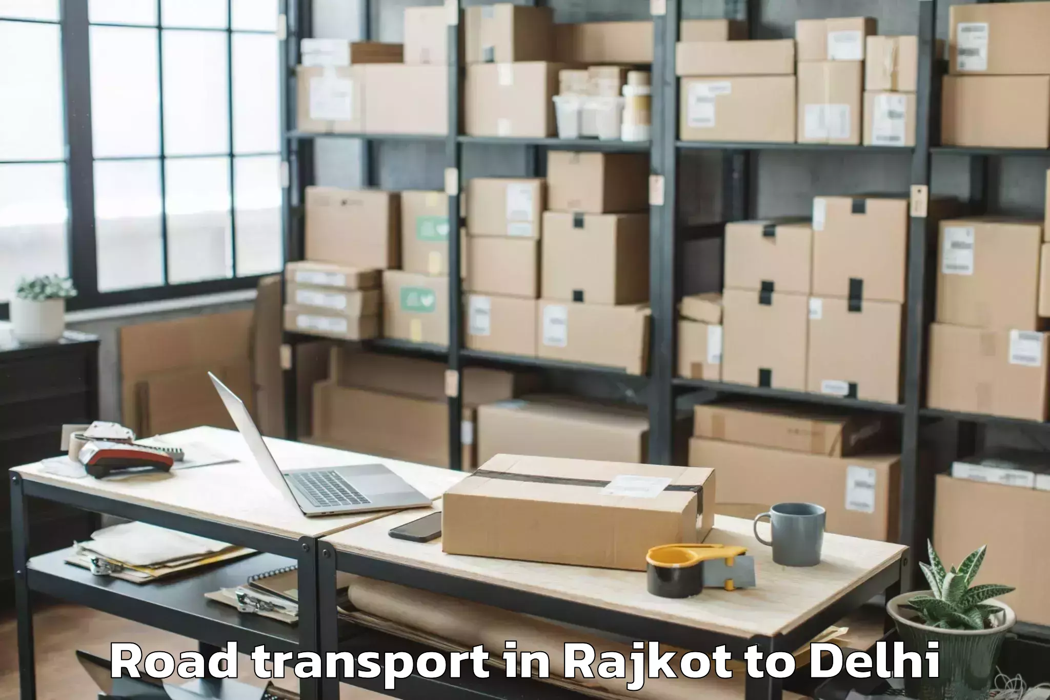 Book Your Rajkot to Pacific D21 Mall Road Transport Today